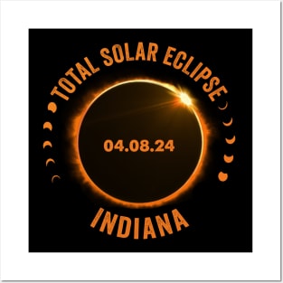 Indiana Total Solar Eclipse 2024 American Totality April 8 Posters and Art